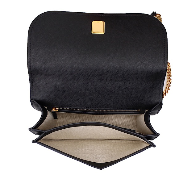 Tory Burch Emerson East West Flap Shoulder Bag Crossbody & Card Holder In Black - Picture 11 of 15